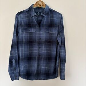 Men's Blue Plaid Shirt